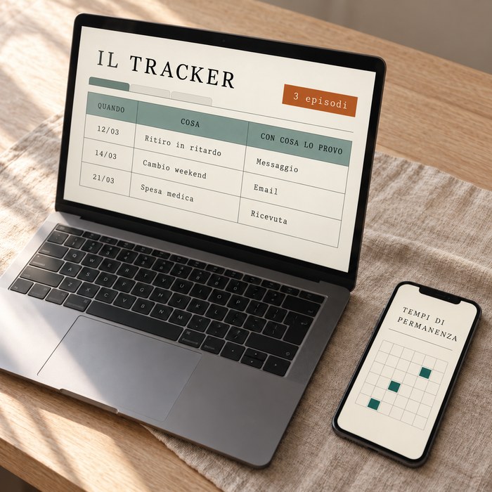 Il tracker su computer e il calendario dei tempi di permanenza sul telefono