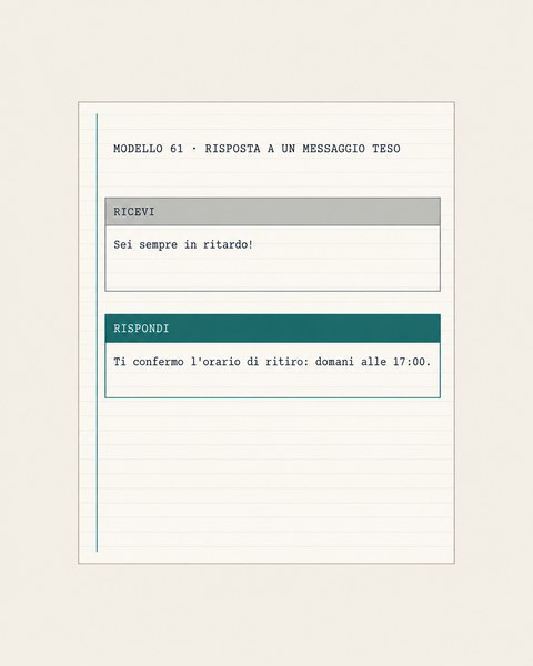 Un modello di risposta a un messaggio teso